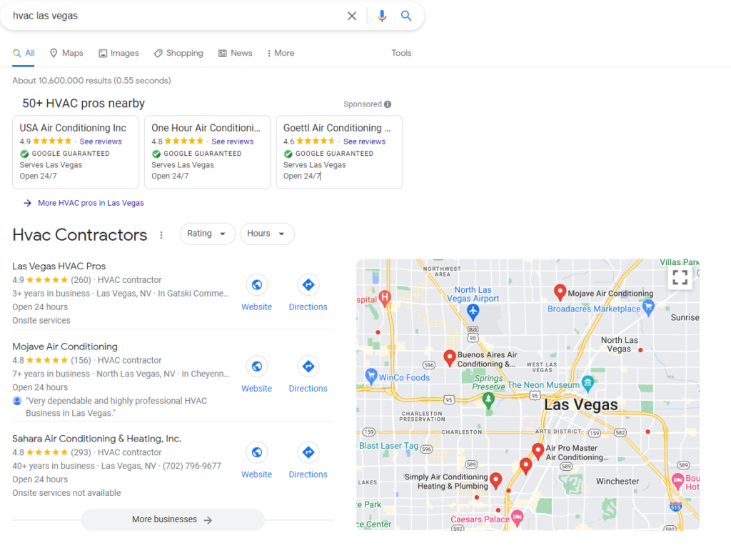 hvac seo las vegas